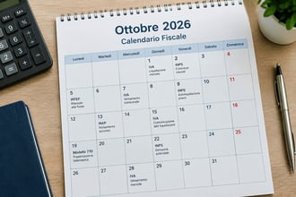 Calendario Fiscale Ottobre 2026 tra tasse, adempimenti obbligatori, anticipo Irpef: il 12 e il 16 le date pi� importanti