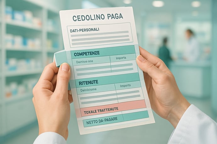 Busta Paga Contratto farmacia privata CCNL 2025. Come leggere le voci ed esempi