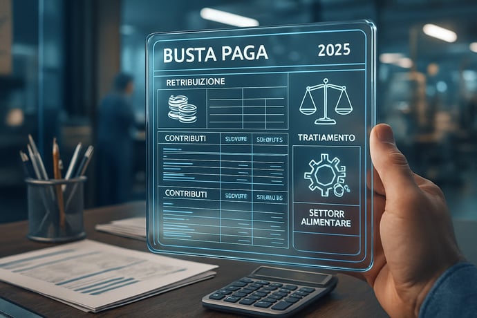 Busta paga contratto industria alimentare CCNL 2025. Come leggere le voci