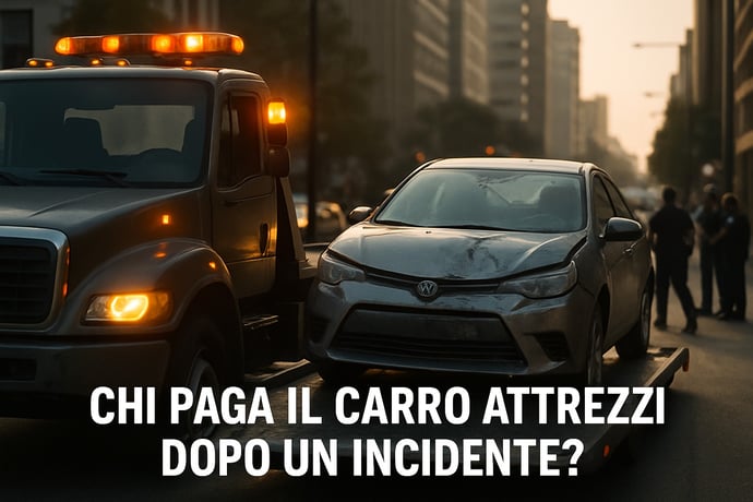 Chi paga il carro attrezzi in caso di incidente stradale. Tutti i casi 2025