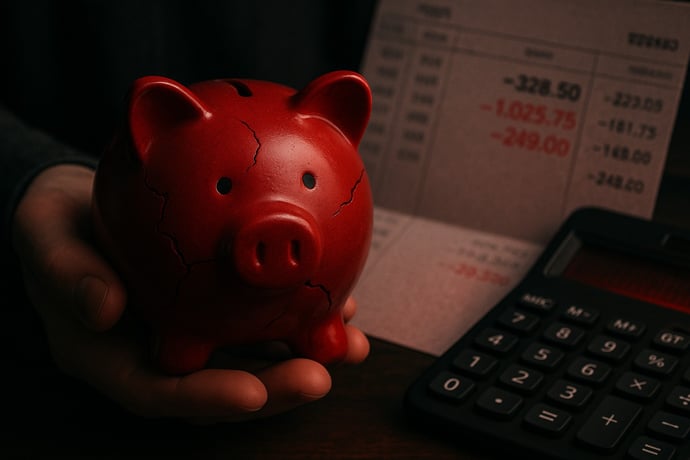Cosa succede e quanto pago se ho conto corrente in rosso tra i 500-2000 euro nel