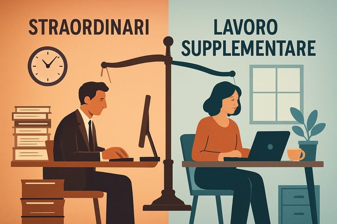 Differenza tra straordinari e lavoro supplementare secondo normative e contratti
