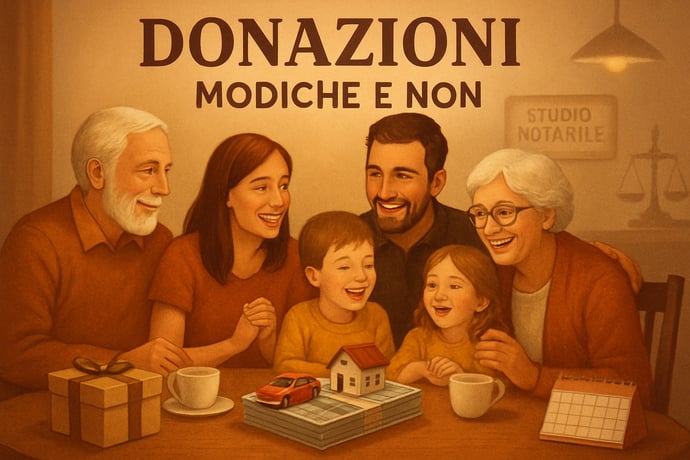 Donazione soldi senza notaio tra parenti, genitori, figli, fratelli e sorelle. R