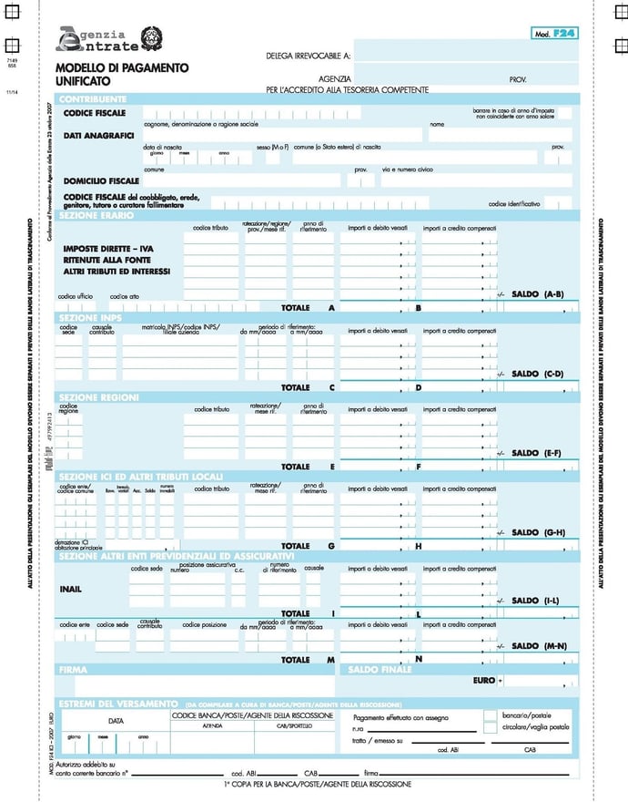 F24 non pagato dalla banca per errore. Chi paga per sbaglio e conseguenze