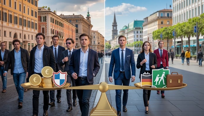 Le differenze di stipendi medi tra italiani e tedeschi e condizioni di lavoro ne