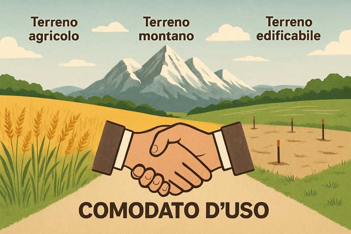 Regole e tasse aggiornate sul comodato d'uso terreni (agricolo, montano, edi