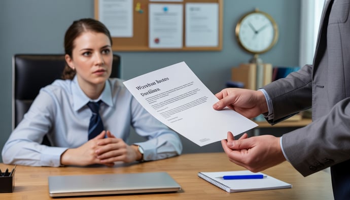 Lettera di richiamo per errore sul lavoro, quando � possibile. I casi 2025 previ