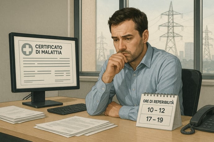 Malattia Contratto elettrico CCNL 2025 come funziona. Diritti e doveri del lavor