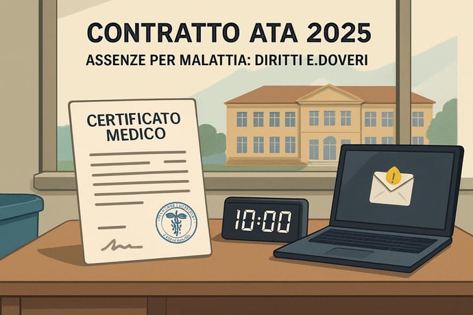 Malattia personale contratto Ata CCNL 2025. Come funziona, diritti e doveri
