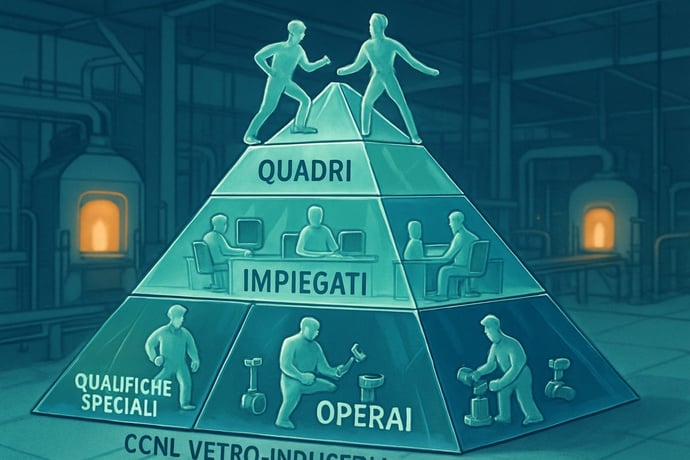 Mansioni e livelli dipendenti vetro industria secondo CCNL 2025