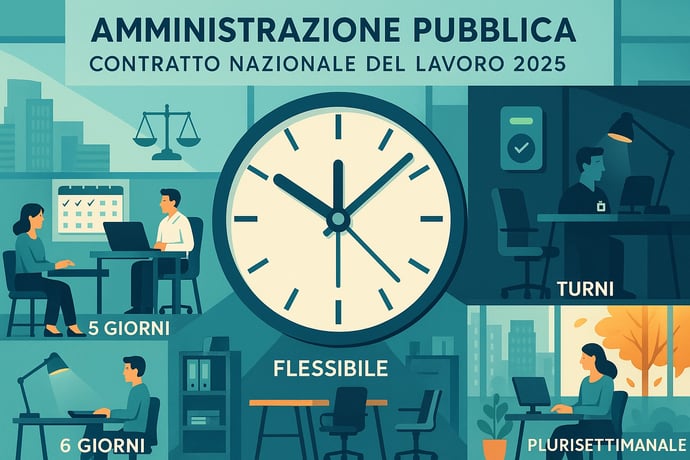 Orario di lavoro dipendenti pubblici secondo contratto nazionale CCNL 2025