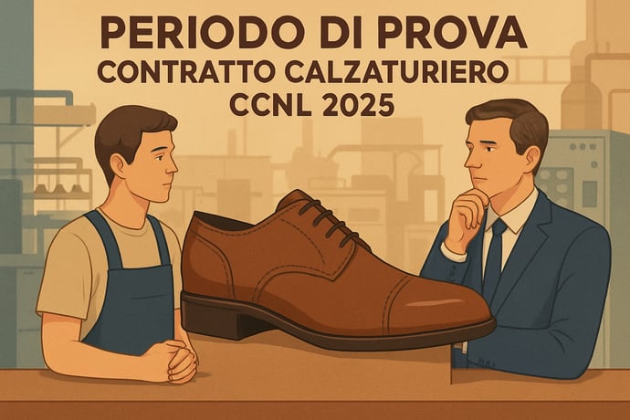 Periodo di prova contratto calzaturiero CCNL 2025 durata, calcolo giorni effetti
