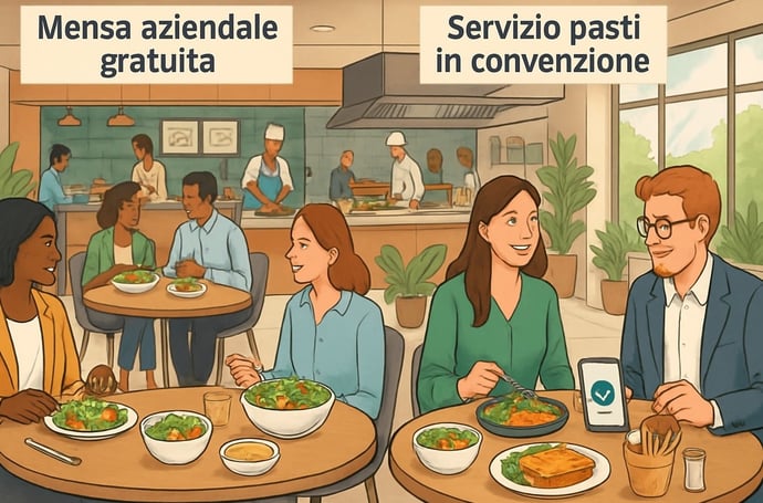 Mensa aziendale gratuita vs convenzionata: le differenze e i pro e contro