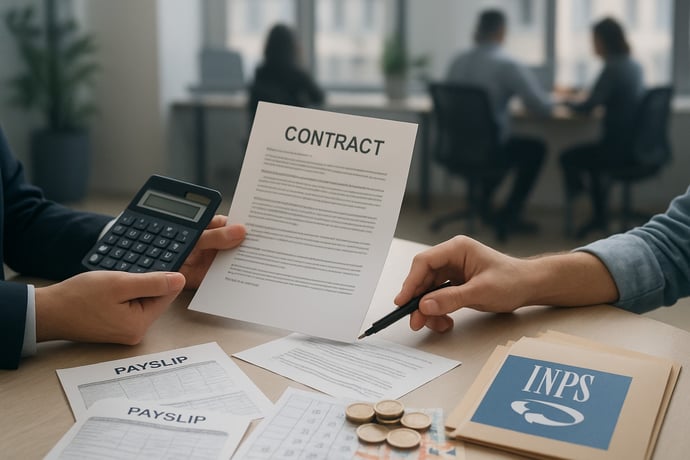 Quali tasse e di che importi si pagano su contratto a chiamata da azienda e lavo