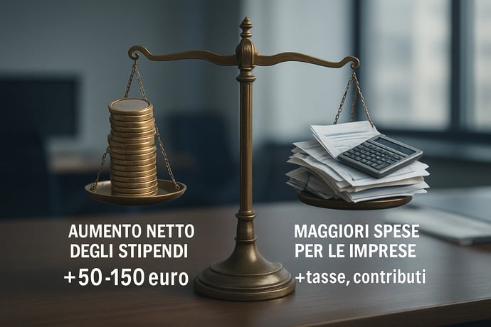 Quanto costa aumento netto di stipendio tra 50-150 euro al mese ad una azienda a