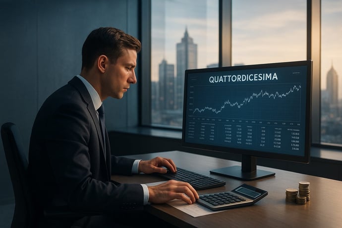 Quattordicesima e contratto bancario CCNL 2025, importo lordo e netto in base a 