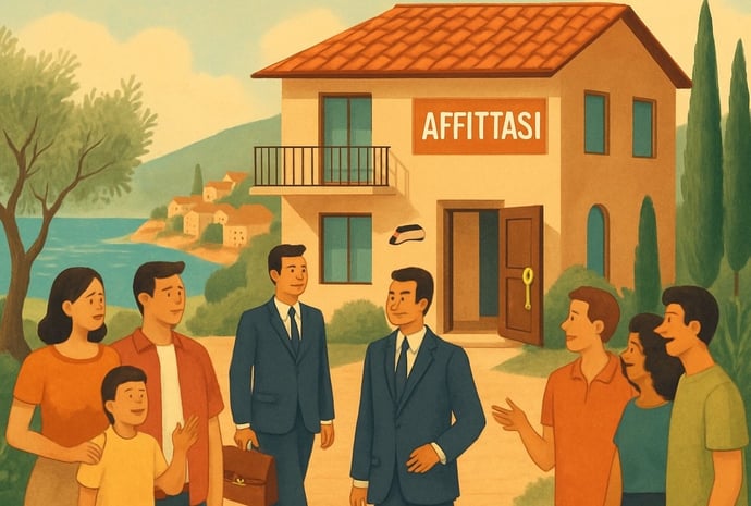 Si pu� dare ad altri l'uso della casa affittata per le vacanze sia per un breve 