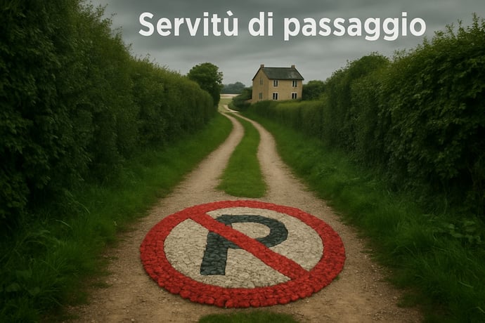 Si pu� parcheggiare se c'� la servit� di passaggio o � vietato secondo norma