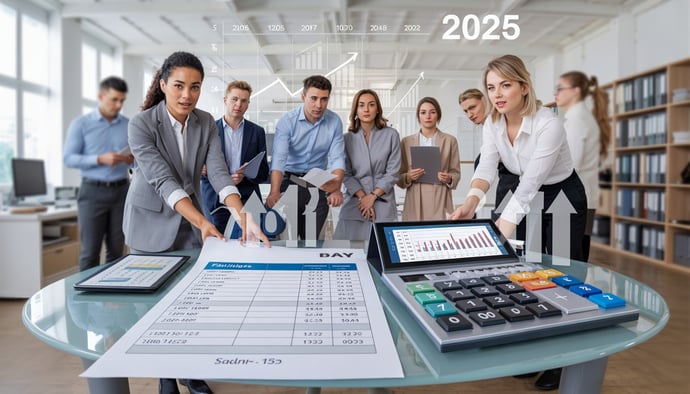 Stipendi netti e lordo per i diversi livelli contratto commercio CCNL 2025. Calc