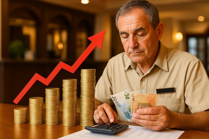 Tabella Scatti anzianit� Contratto turismo CCNL 2025, ogni quanto avvengono e di
