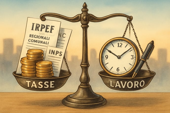 Tasse Co.Co.Co 2025, calcolo quanto si paga all'anno di imposte nel contratt