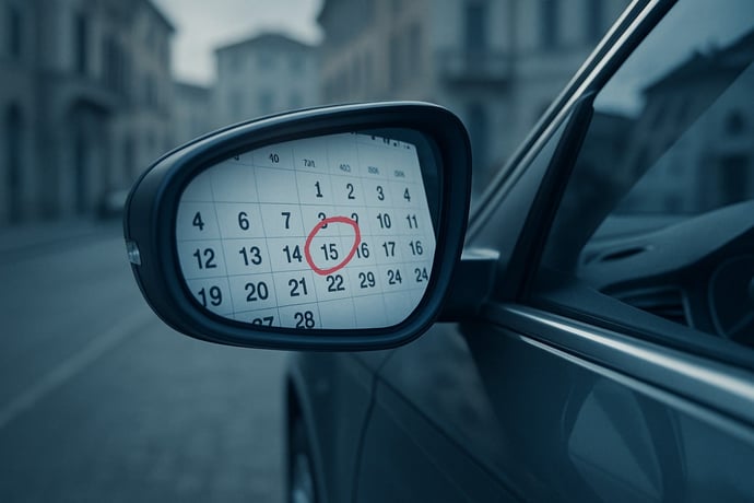 Viene inviata una lettera di avviso per la revisione auto come promemoria nel 20